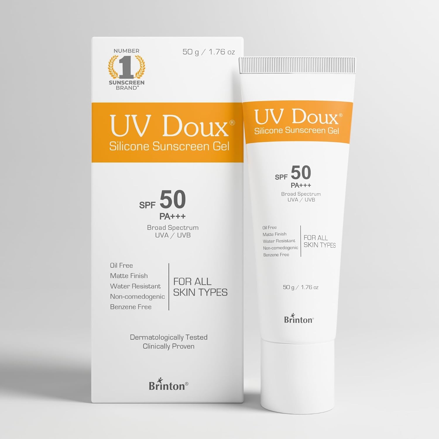UV Doux Silicone Sunscreen Gel SPF 50 PA+++ | Oil-Free, Matte Finish & Water-Resistant