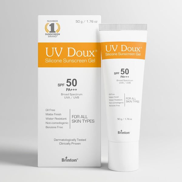 UV Doux Silicone Sunscreen Gel SPF 50 PA+++ | Oil-Free, Matte Finish & Water-Resistant