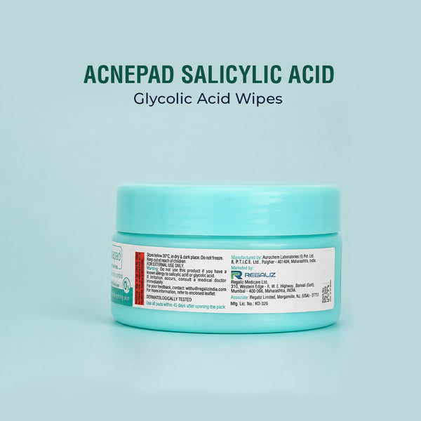 Acnepad Salicylic Acid & Glycolic Acid Wipes