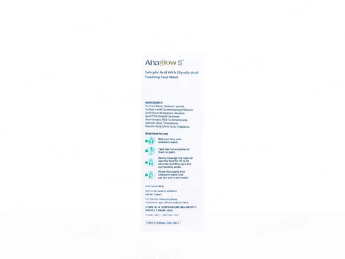 Ahaglow S Foaming Face Wash
