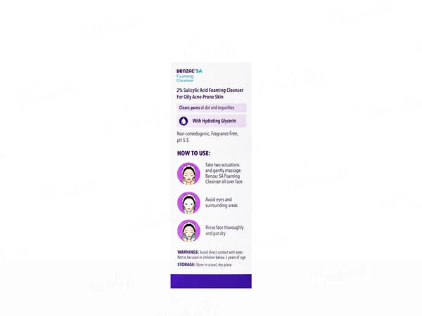 Benzac SA 2% Salicylic Acid Foaming Cleanser