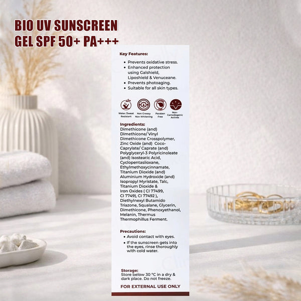Bio UV 50+ (Tinted & Matte) Anhydrous Sunscreen Gel SPF 50+ PA+++