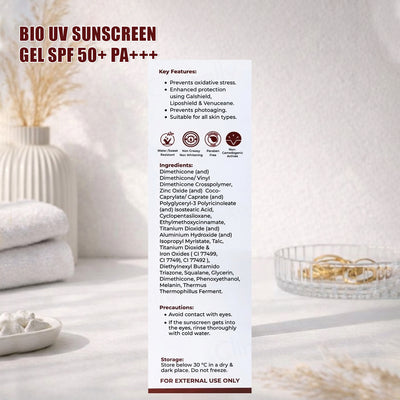 Bio UV 50+ (Tinted & Matte) Anhydrous Sunscreen Gel SPF 50+ PA+++