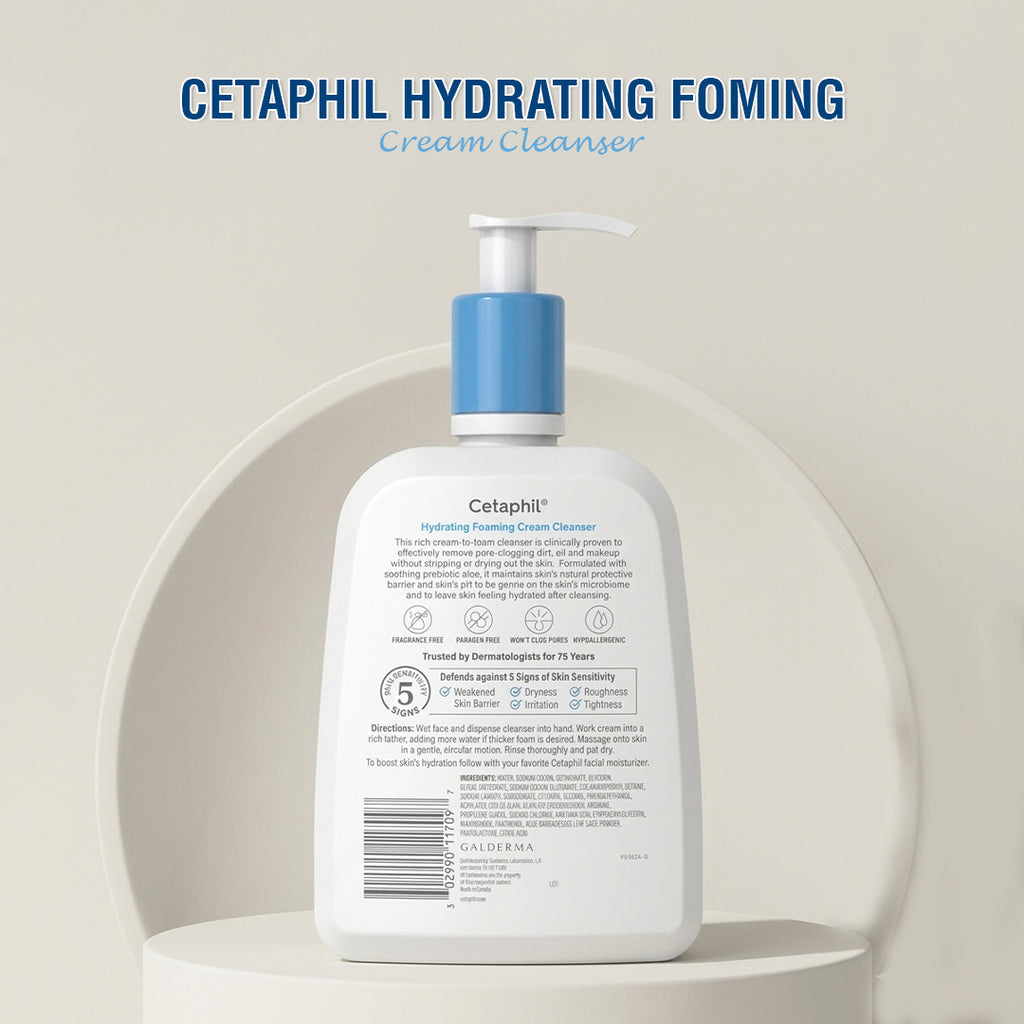 Cetaphil Hydrating Foming Cream Cleanser 236ml
