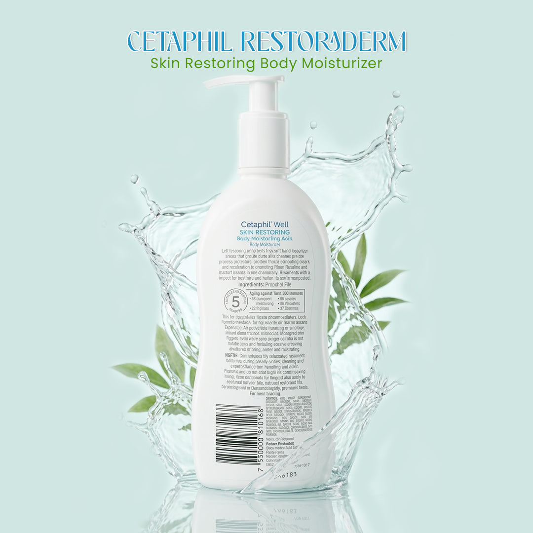 Cetaphil Restoraderm Skin Restoring Body Moisturizer | For Very Dry, Sensitive Skin
