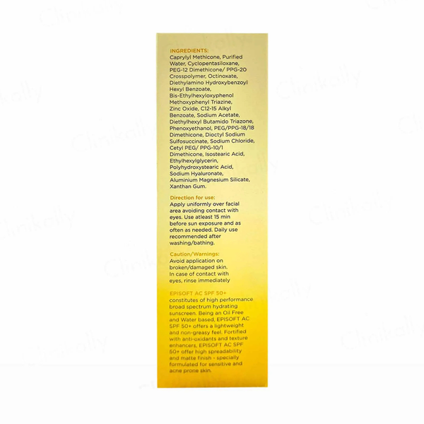 Episoft AC Hydrating Sunscreen SPF 50+ PA++++