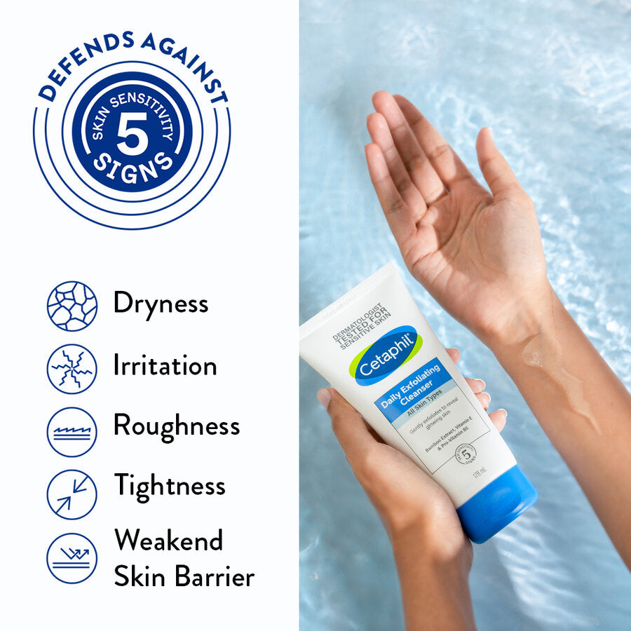 Cetaphil Daily Exfoliating Cleanser with Vitamin E | For All Skin Types Cleanser