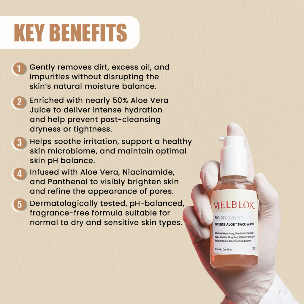 Melblok Bio-Recovery Intense Aloe Face Wash