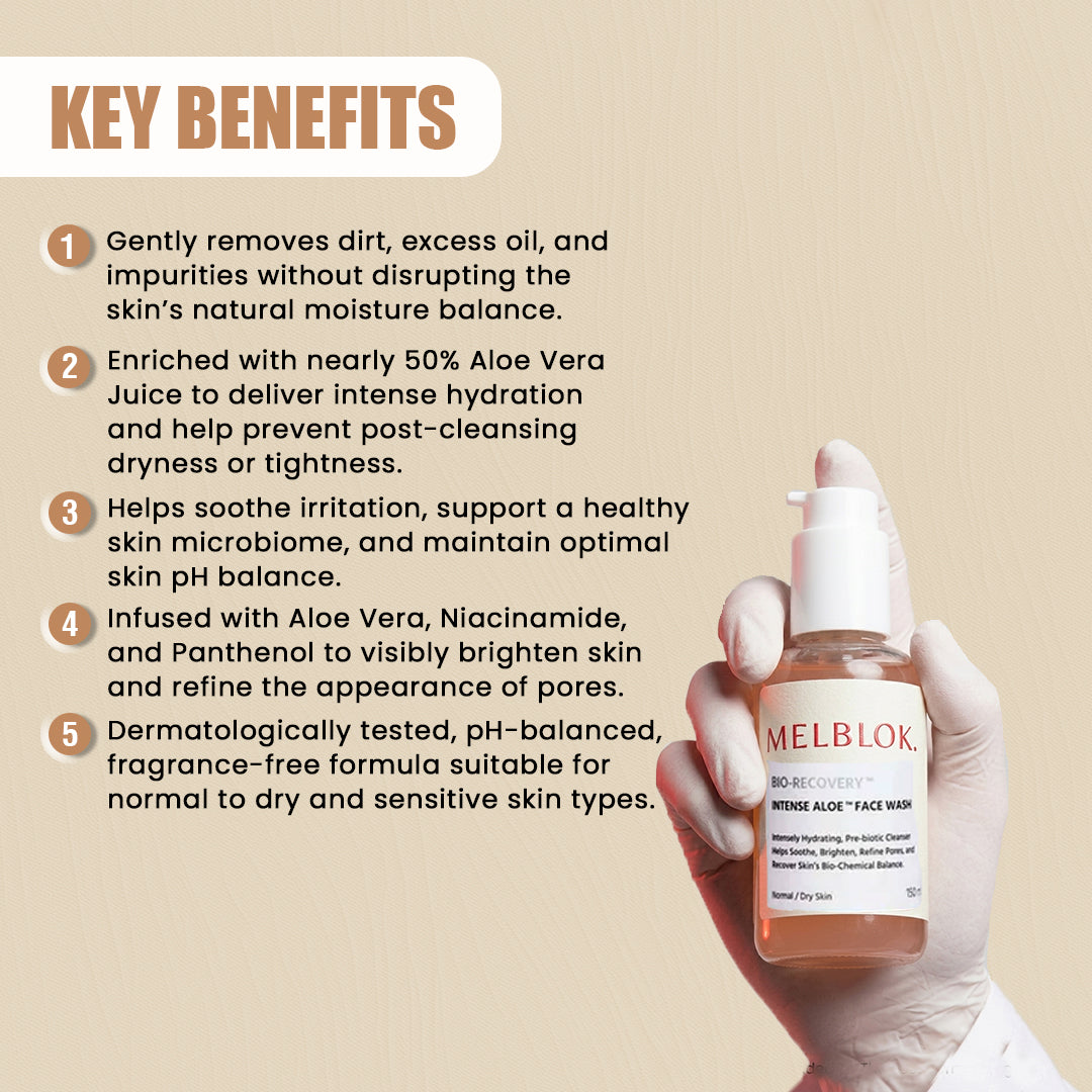 Melblok Bio-Recovery Intense Aloe Face Wash