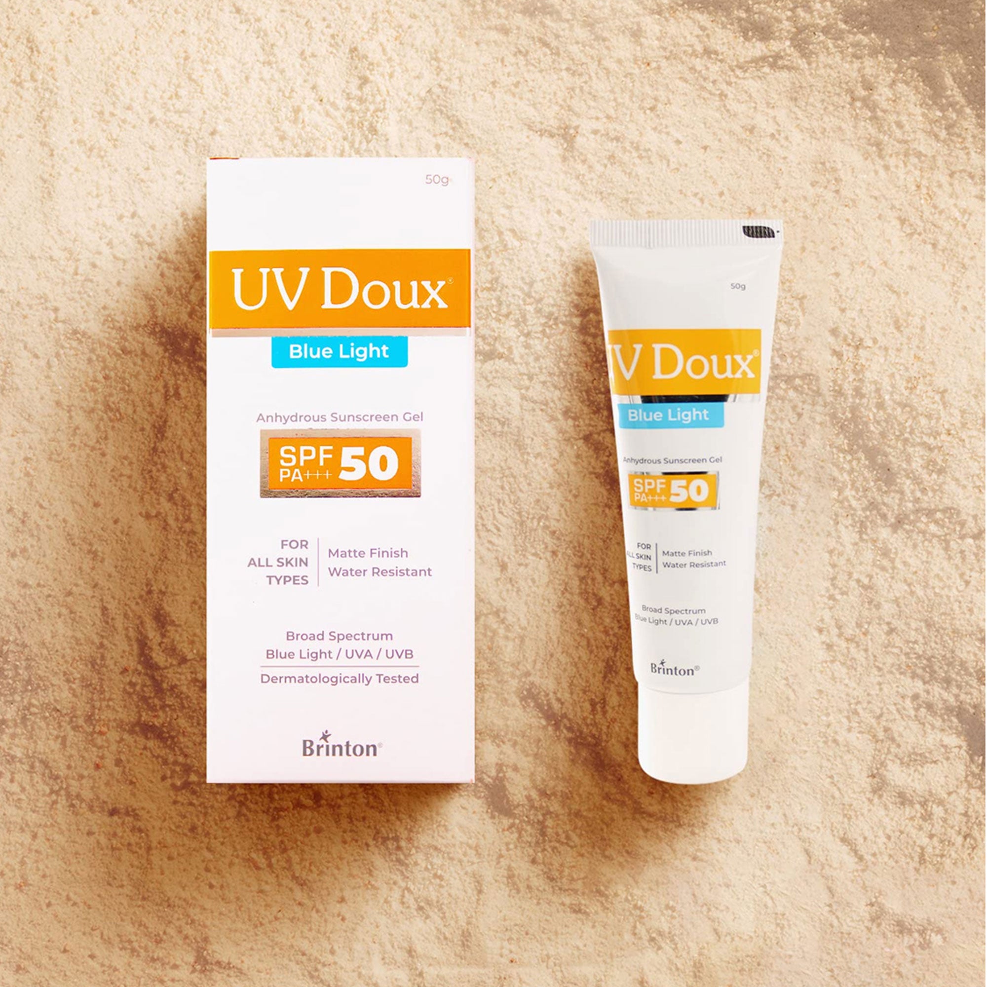 UV Doux Blue Light Sunscreen Gel SPF 50 PA+++ | Water-Resistant | For All Skin Types