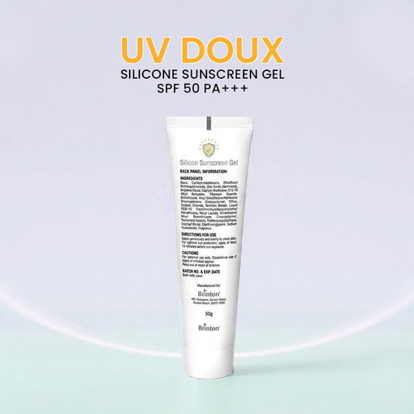 UV Doux Silicone Sunscreen Gel SPF 50 PA+++ | Oil-Free, Matte Finish & Water-Resistant