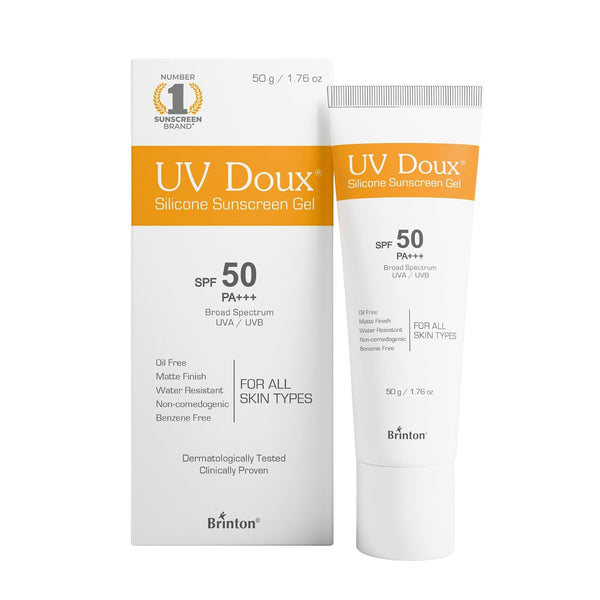 UV Doux Silicone Sunscreen Gel SPF 50 PA+++ | Oil-Free, Matte Finish & Water-Resistant